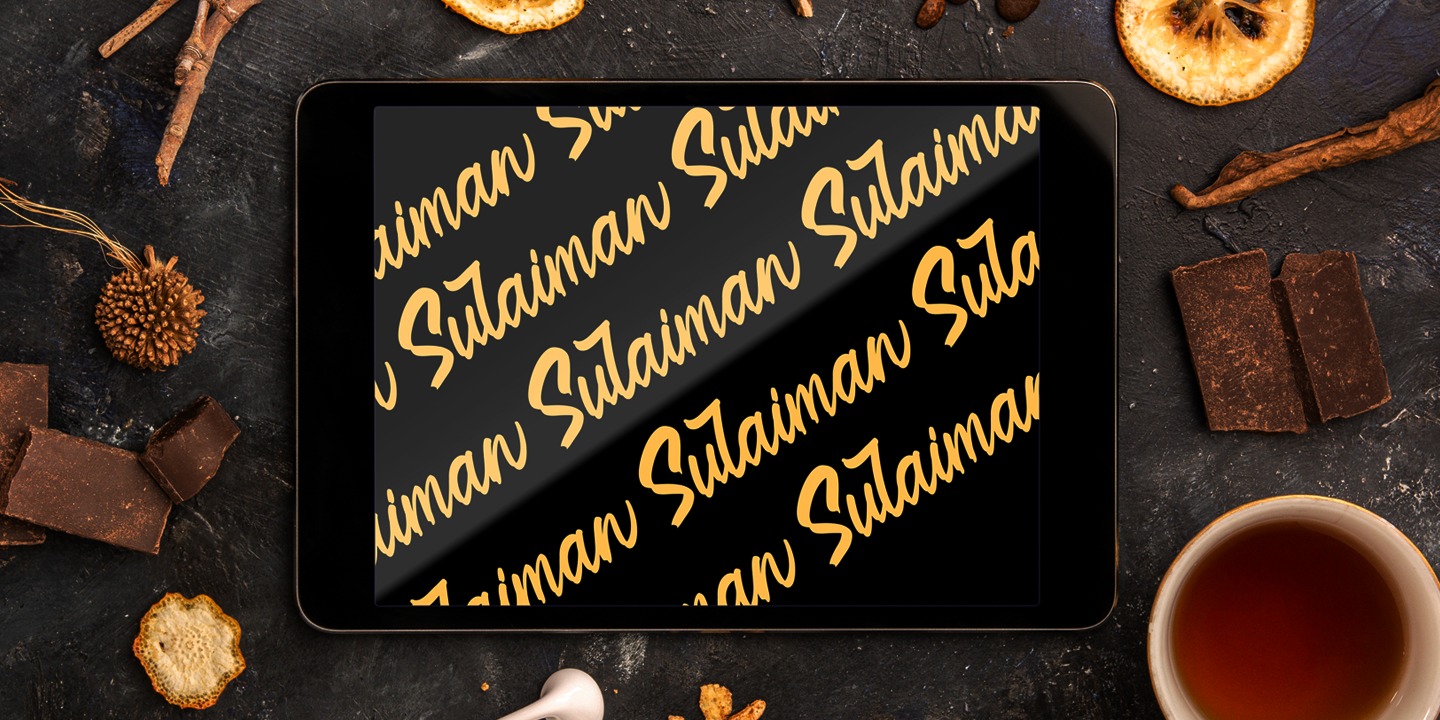 Пример шрифта Sulaiman Regular